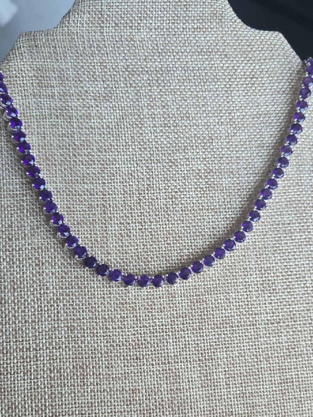 Sterling Silver Amethyst Necklace - Picture 3 of 10